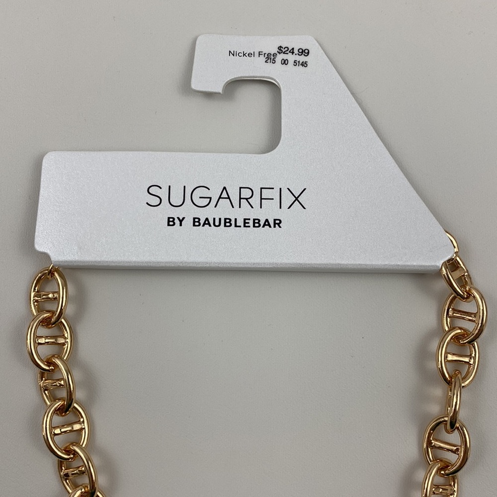 4/$20 SugarFix by BaubleBar Gold Tone 18" Mariner Link Chain Necklace - Picture 4 of 6